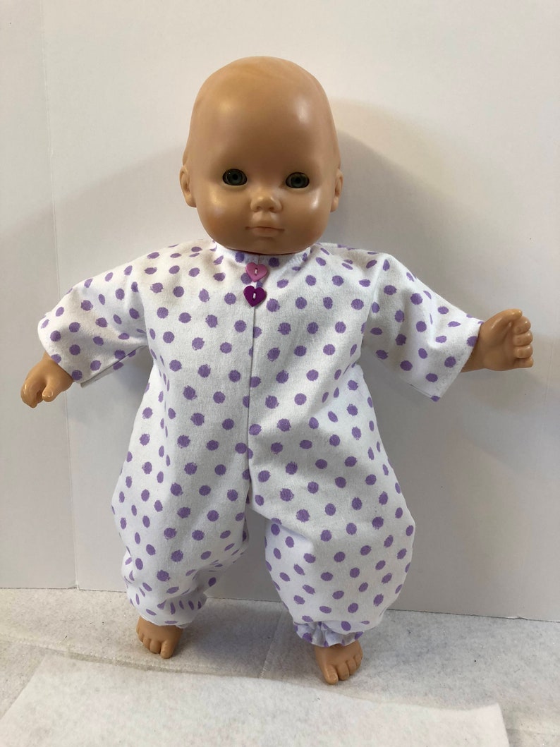 Bitty Baby Clothes PURPLE POLKA Dots 