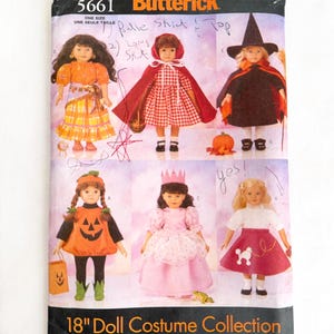 18" Doll Clothes Paper Sewing Patterns or DIY Sewing Craft Pattern; Grocery Bag; Scarf/Hat Pattern, Cut & Un-Cut Paper Patterns