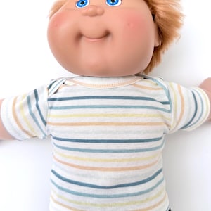 16" Boy & Girl Cabbage Patch "Summer Stripes; Green or Gray Stripes; Over The Moon" Top, Cabbage Patch Kid Doll Clothes, CPK Doll Accessory
