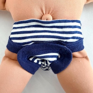 Diaper for 14" Cabbage Patch "Navy/White Stripes, Trucks or Gray" Doll Diaper, Doll Underwear, Boy & Girl Cabbage Patch Kid Doll Accessory