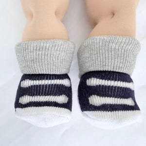 16" Boy & Girl Cabbage Patch "Tennis Shoe Sock, Brown, Plaid, Beige" Doll Sock, Cabbage Patch Doll Clothes, Cabbage Patch Kid Doll Accessory