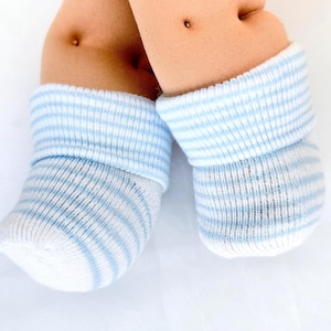 16" Cabbage Patch "White w/Navy; Lt. Baby Blue; Navy Blue; Blue" CPK Doll Socks, Girl & Boy Cabbage Patch Doll Clothes, CPK Doll Accessory