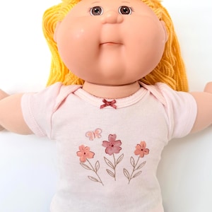 16" Cabbage Patch "Purple or  Pink w/White Dots; Flowers/Butterfly" Top, Boy & Girl Cabbage Patch Clothes, Cabbage Patch Kid Doll Accessory