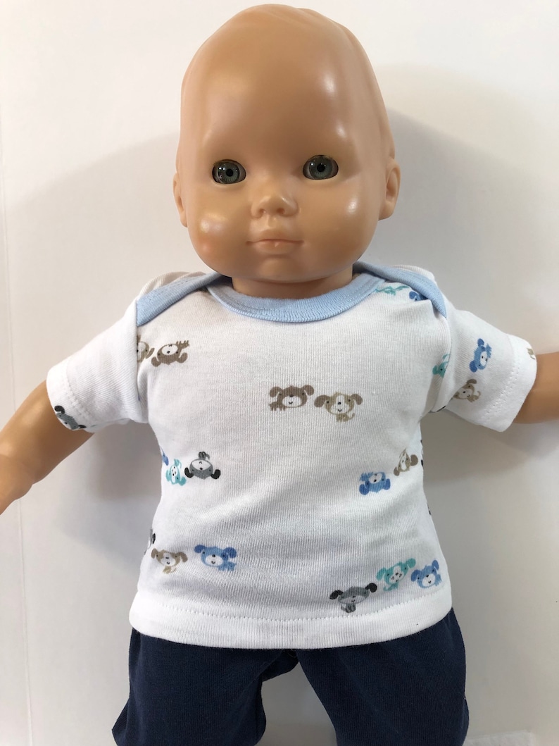 SALE Polar Bear Sleeper 15”Boy Doll Clothes MadeTo Fit American Girl Bitty Baby
