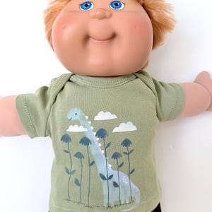 16" Boy & Girl Cabbage Patch "Dinosaur; Green or Gray Stripe; Over The Moon" Top, Cabbage Patch Doll Clothes, Cabbage Patch Doll Accessory