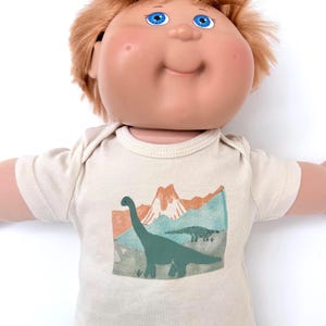 16" Cabbage Patch "Excavator Construction Trucks; Dinosaurs" T-Shirt, Girl & Boy Mix and Match Cabbage Patch Doll Clothes, Doll Accessories