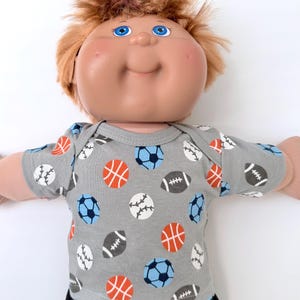 16" Cabbage Patch "FootBall/Basketball; Pink Dinosaurs; Pink Hearts" Top, Boy & Girl Cabbage Patch Doll Clothes, Mix and Match CPK Accessory