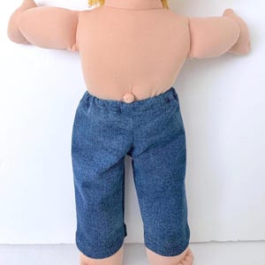 16" Cabbage Patch "Denim Doll Jean" Doll Pants, CPK Jeans, Fray Hem, Black Jeans, Fits Boy & Girl 16" Cabbage Patch Doll, CPK Doll Accessory
