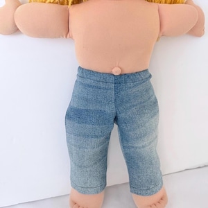 16" Cabbage Patch "Denim Doll Jean" Doll Pants, CPK Jeans, Fray Hem, Black Jeans, Fits Boy & Girl 16" Cabbage Patch Doll, CPK Doll Accessory