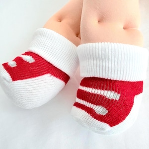 16" Boy Cabbage Patch Socks "Red; Green Camouflage; Brown Stripes;  Rust Stripe" Doll Socks, Cabbage Patch Doll Clothes, CPK Accessory