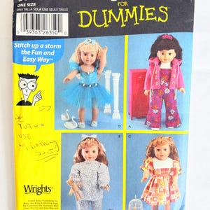 Doll Clothes Sewing Paper Patterns, 18" AG Doll or 15" Bitty Baby Clothes, Simplicity, McCalls, Butterick Fit 11" to 16" Size Dolls, Pillows