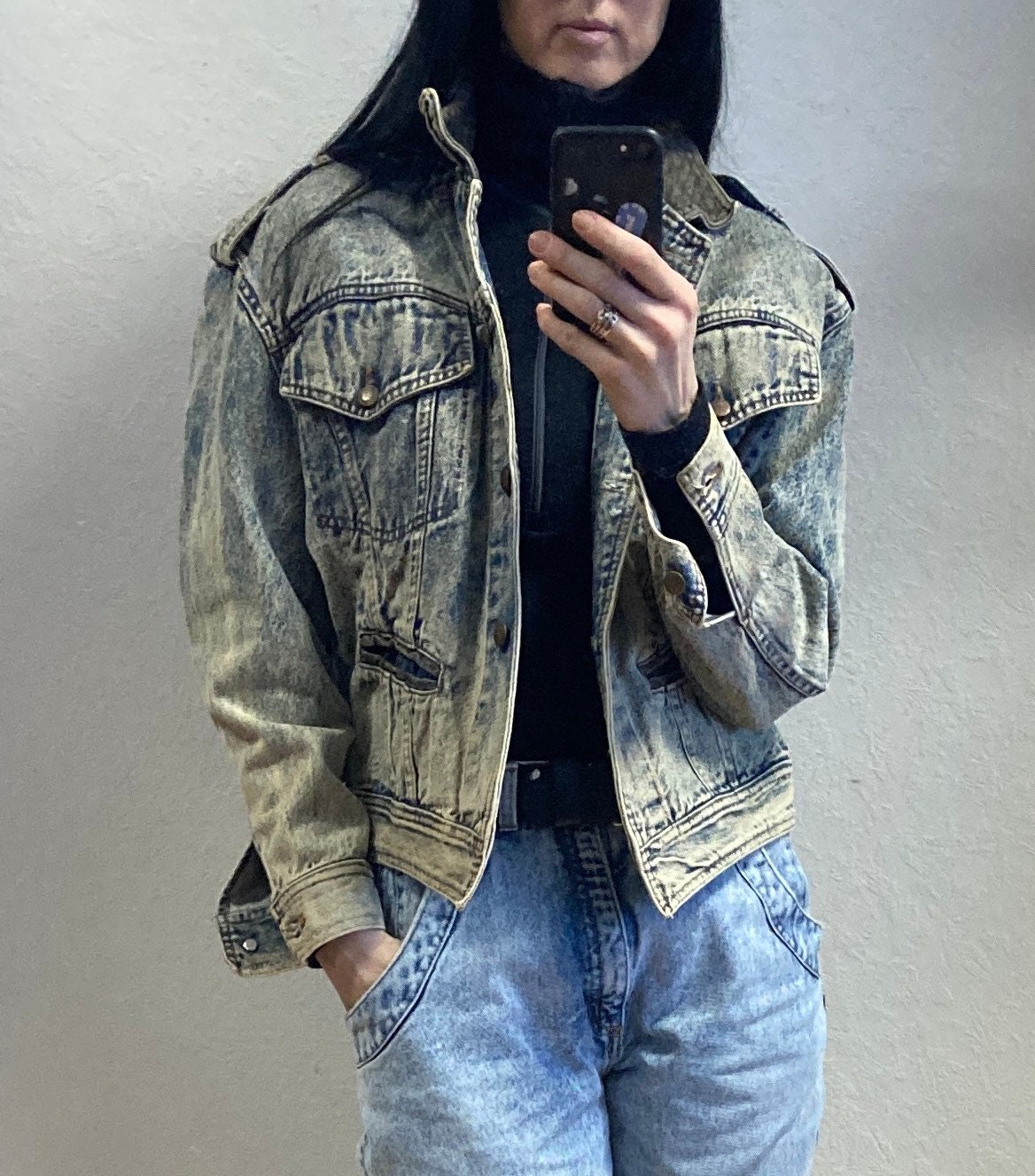 Sergio Valente Acid Wash Denim Jacket 80s Size S - Etsy