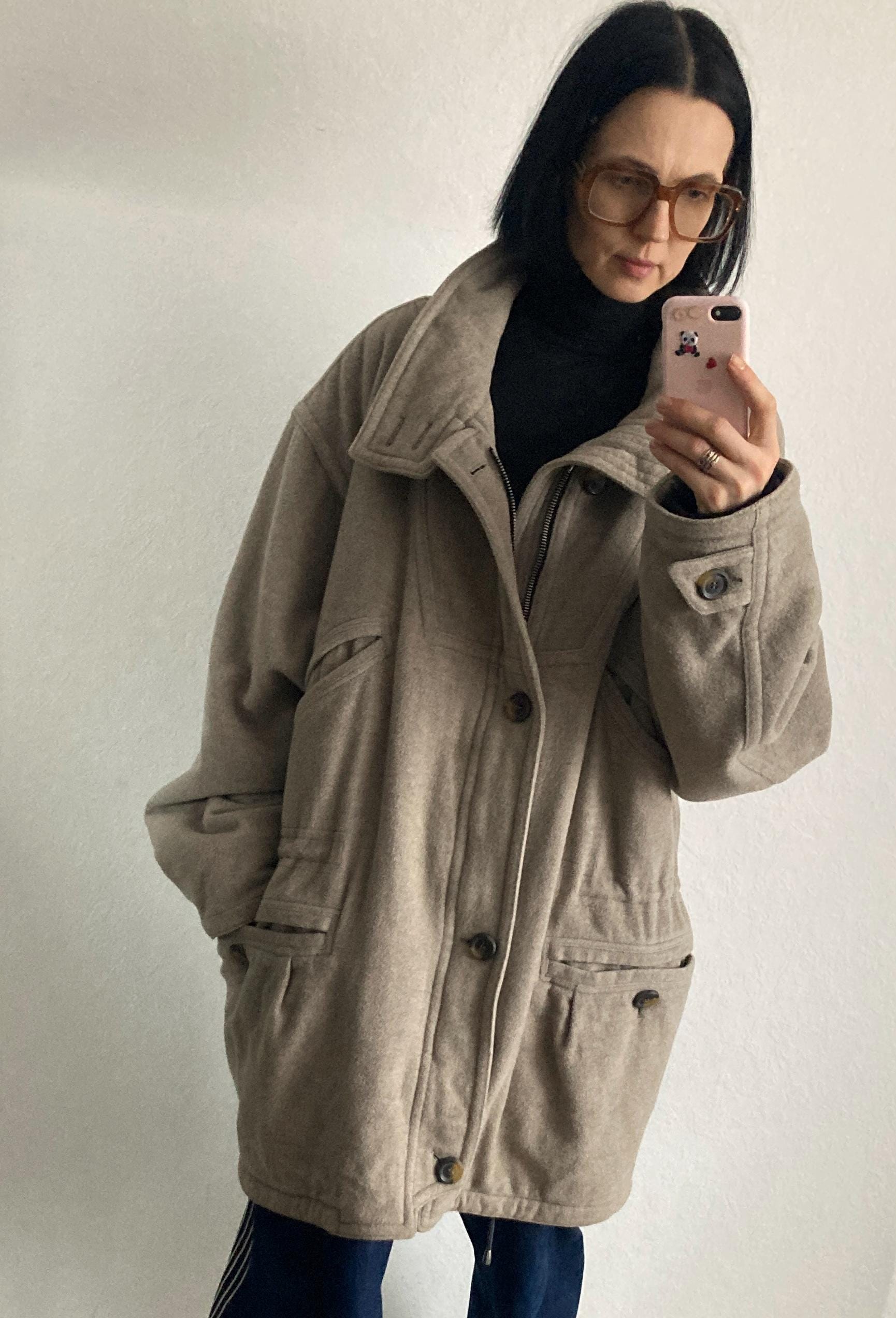 Vintage Hugo Boss Grey Oversized Cashmere Wool Coat – Size L/XL - Etsy