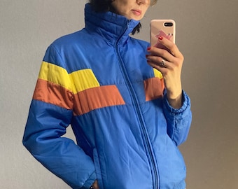 Vintage Short Winter Bomber Skiing Jacket 1970s 1980s