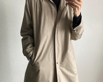 Vintage Long Beige Light Trench Coat - Size S