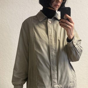 Kurtka typu bomber w stylu vintage z lat 80. w kolorze beżowym z mieszanki bawełny – rozmiar S/M