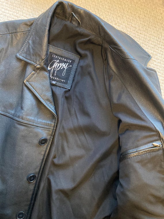 通販生活 ファッション Unisex Vintage Black 1980s From Jacket Leather Style Shirt ジャケット・アウター
