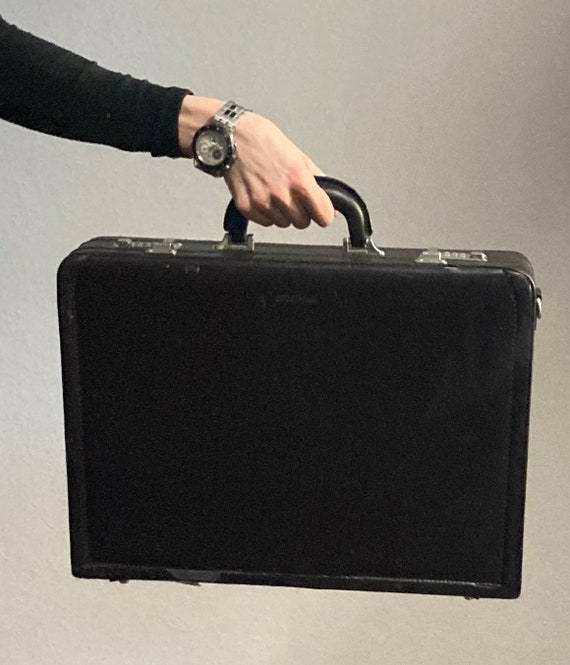 Vintage Davidts Dark Brown Faux Leather Briefcase 1980s 1990s Etsy
