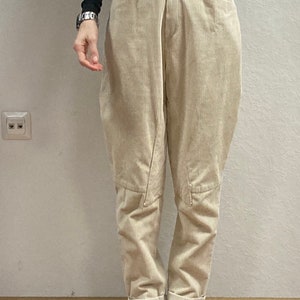 Creamy Beige Velvet Riding Trousers 1990s by Next Size XS