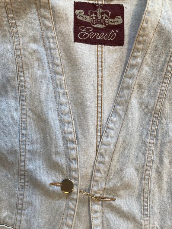 Ernesto Light Blue Short Denim Jacket 80s 90s - Etsy