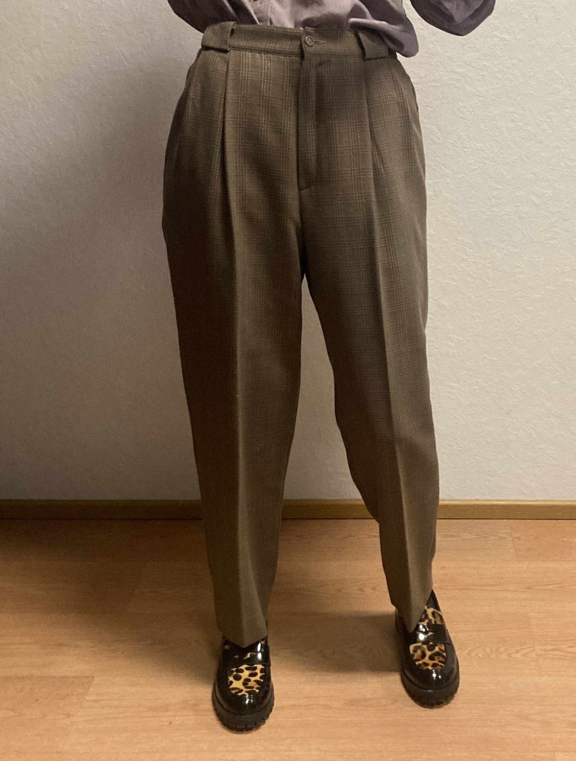 1980s Brown Pants - Etsy