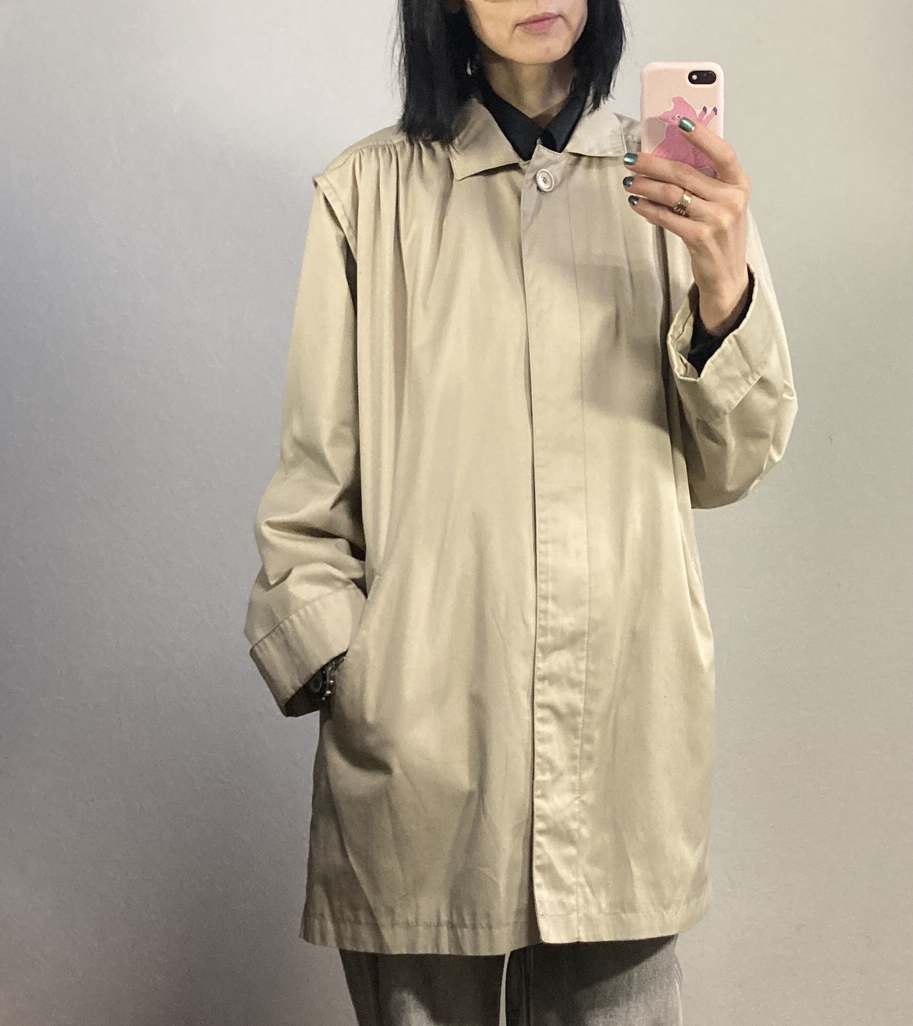 Casual trench striped single-breasted jacket