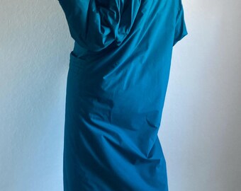 Vintage Long Teal Winter Coat – Size S