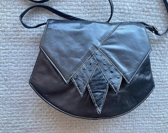 Vintage Small Dark Silver Shoulder Strap Crossbody Clutch Bag