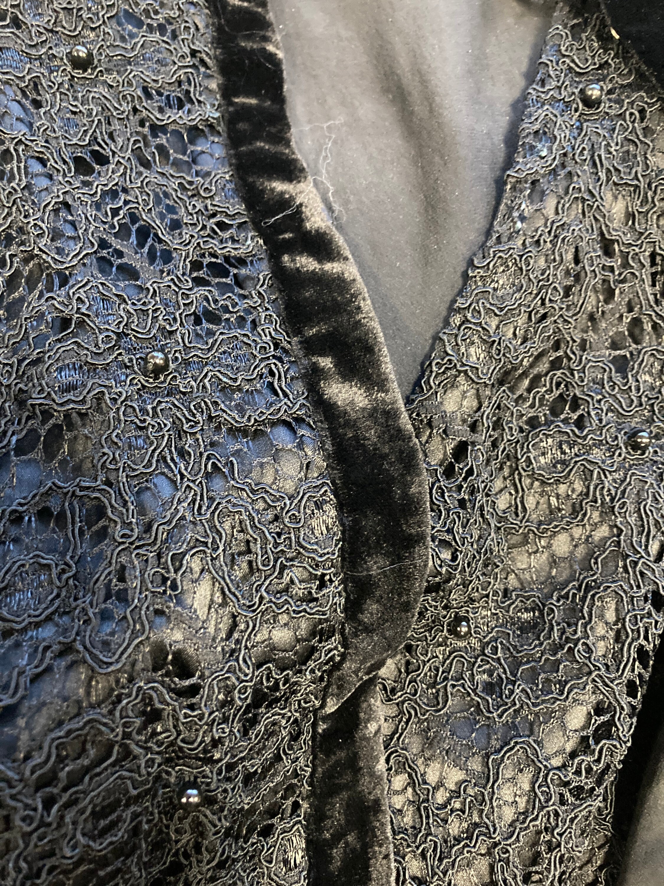 Vintage Renato Mucci Set - Black Lace Dress and Jacket Set 1980s