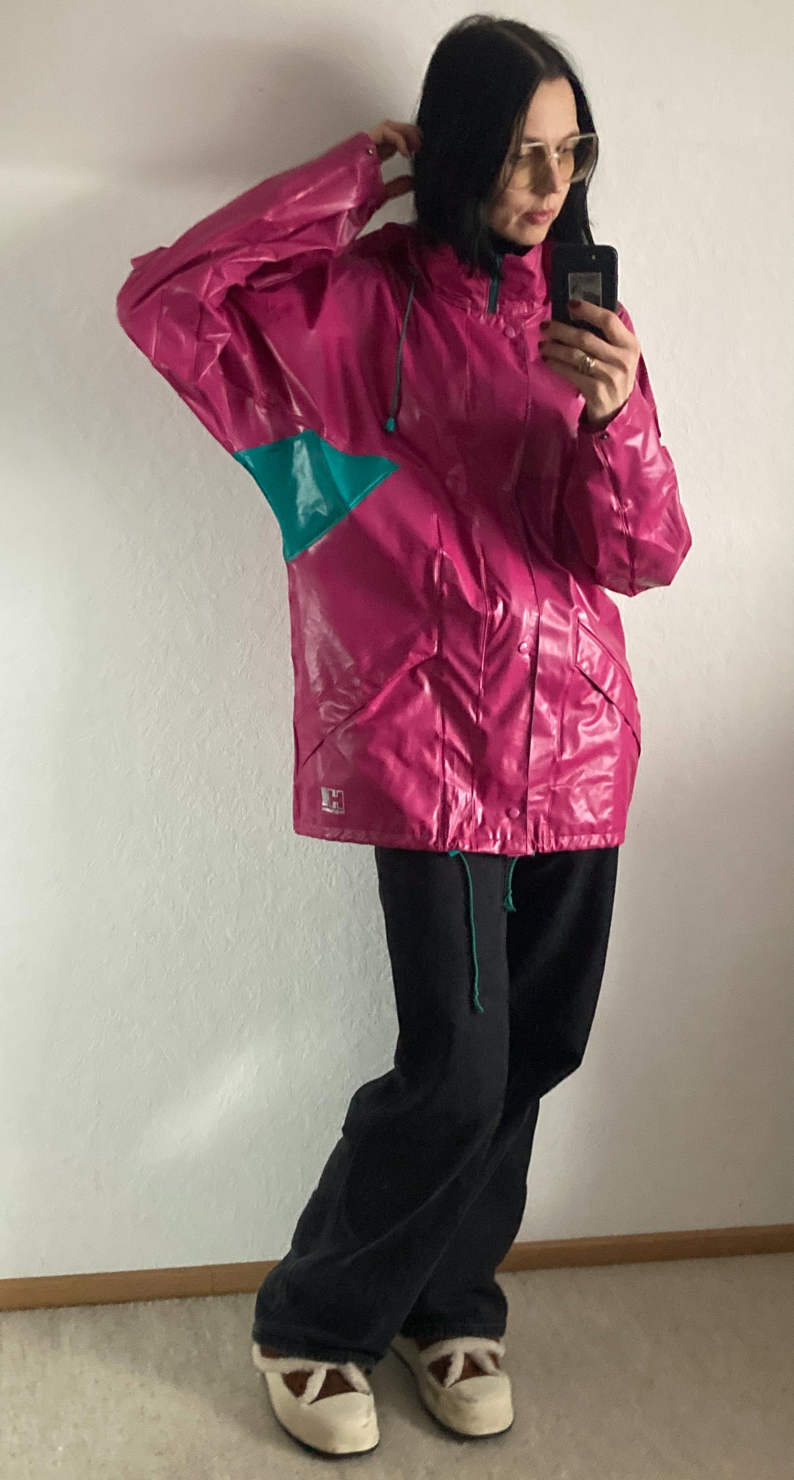 Vintage Helly Hansen Rain Jacket: 90s Color Block Athletic Coat 