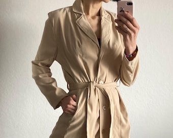 Vintage Long Blazer Jacket / Trench Coat from 1990s - Size S