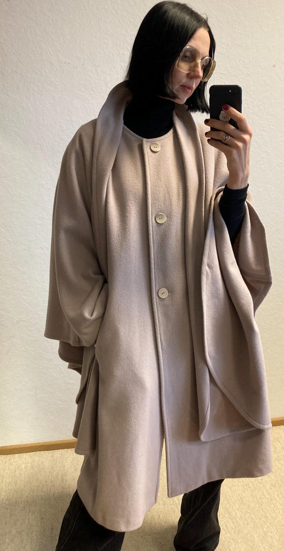 Vintage Wool Cape Coat: 1980s Milo Coats, Size S/M - Etsy