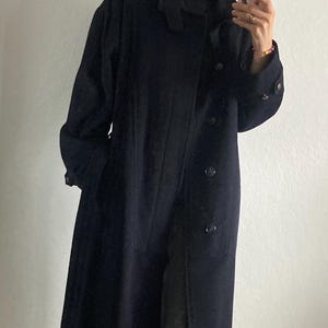 ジャケット・アウター 80s maxi wool long coat vintage 134cm Vintage 1980s Dixi Maxi Wool Coat - Dark Navy Blue, Size M - Etsy