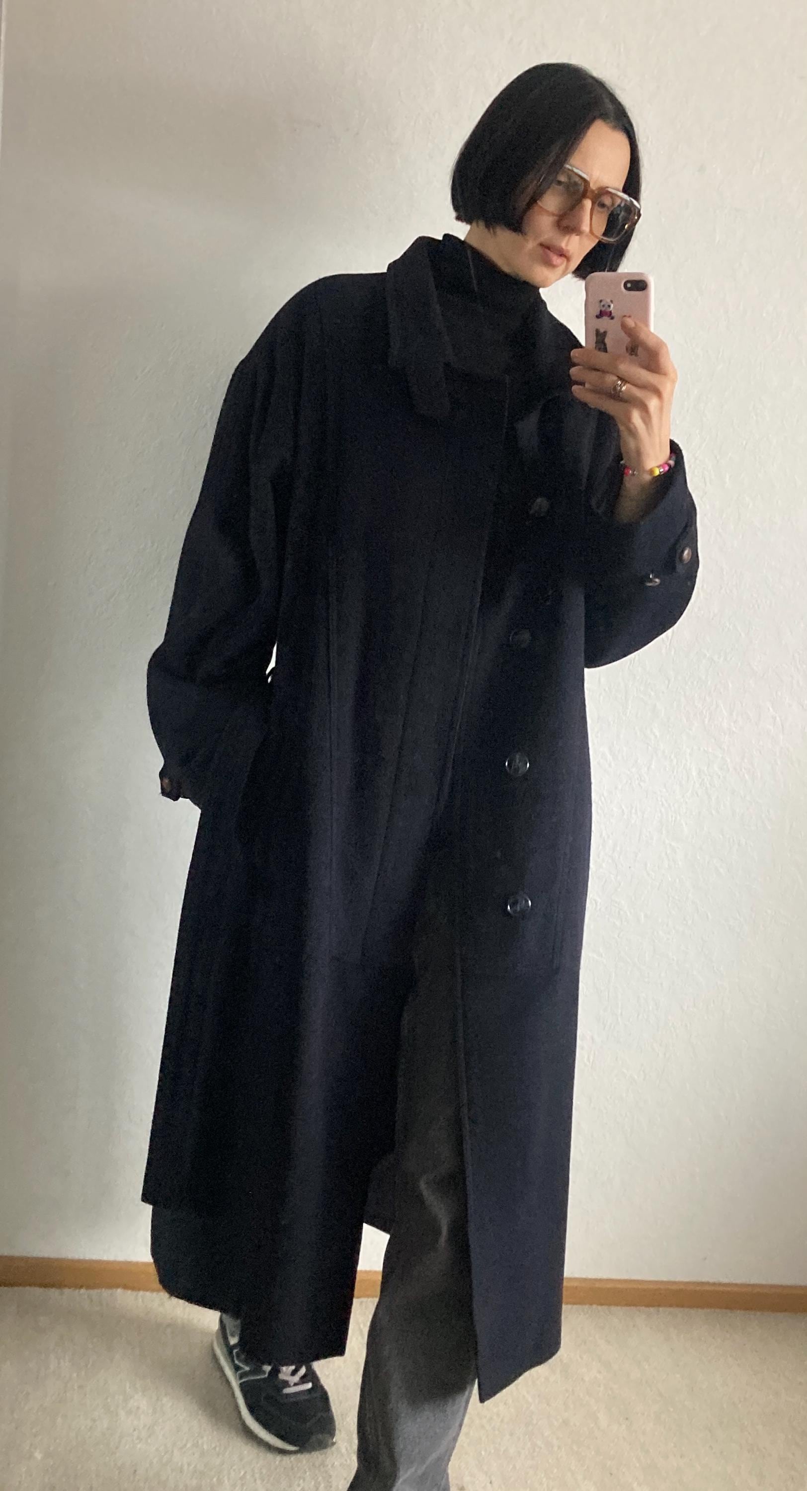 Vintage 1980s Dixi Maxi Wool Coat - Dark Navy Blue, Size M - Etsy