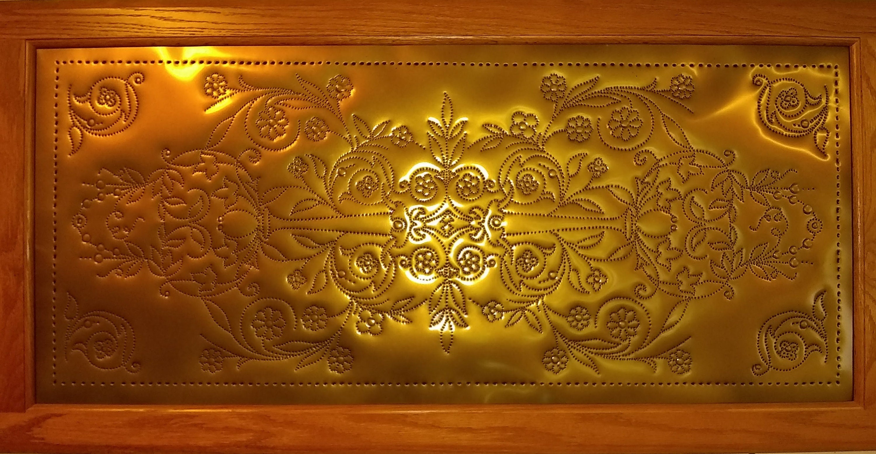 Punched tin Brass Wall Decor