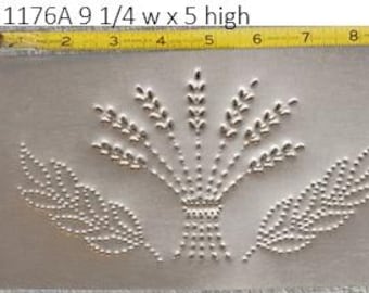 Punched tin - Wheat design RPS 1176A Tin Plate 9 1/4 x 5