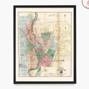 Rochester New York Map Print, Rochester City Wall Art, New York State Home Decor, Housewarming Gift