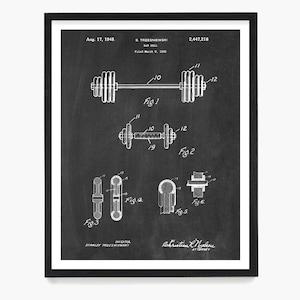 Dumbbell Patent Print, Fitness Poster, Weight Lifting Poster, Gym Poster, Body Building Poster, Fitness Art, Weight Lifting Wall Art, Gift