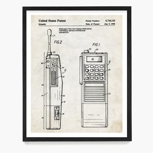 Two Way Radio Patent Poster: Walkie Talkie Art Print