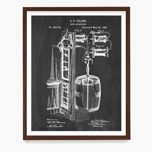 Beer Patent Art Print: Vintage Brewery Wall Decor