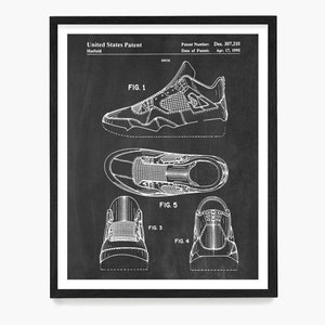 Basketball Shoe Patent Art Print: Sneakerhead Gift