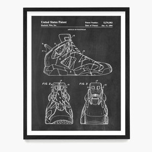 Basketball Shoe Patent Art Print: Sneakerhead Gift