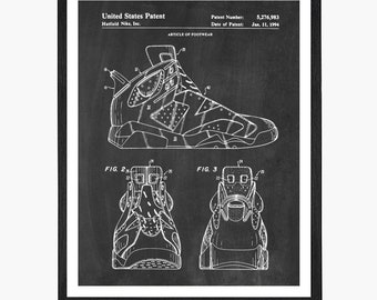 Basketball Shoe Patent Art Print: Sneakerhead Gift