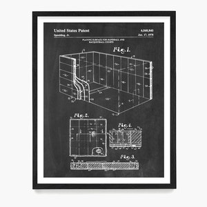Racquetball Platz Patent Wandkunst, Racquetball Poster, Racquetball Platz Diagramm, Racquetball Geschenk