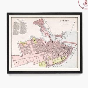 Quebec Map Wall Art, Quebec Poster, Quebec Home Decor Gift, Canada Map
