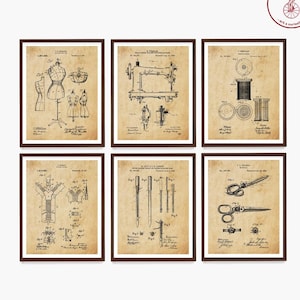 Sewing Patent Wall Art, Sewing Poster, Sewing Machine Patent, Fashion Designer Gift, Seamstress, Sewing Gift