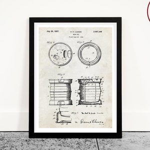 Beer Keg Patent Art Print: Vintage Brewery Decor