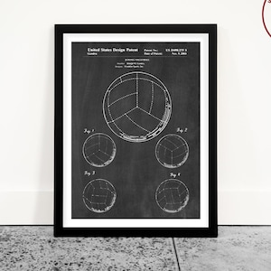 Volleyball Patent Wall Art, Volleyball Poster, Volleyball Gift, Kids Room Decor, Volleyball Team