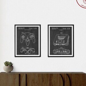 Poster di brevetti di videogiochi, arte murale di videogiochi, regalo per gamer, eSport, decorazioni per camerette, poster di videogiochi
