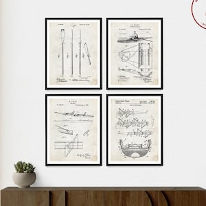 Rowing Patent Art, Crew Wall Art, Crew Poster, Crew Patent, Sculling, Rowing Poster, Rowing Wall Art, Rowing Gift